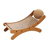 predolo Katzenkratzbaum mit Kratzball, Lounge Möbel für Katzen, Stabil, Mini Strandstuhl für Katzen, für Hauskatzen Und Kleine Kätzchen, Wellpapier