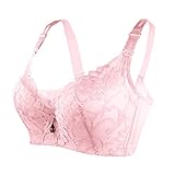 Unterwäsche Schwangerschaft Plus Größe Fünf Breasted Wireless Sport-BH Spitzen-BH Brustabdeckung Cup Große Weste BHS Damen Unterwäsche Rot (B, 38/85D)