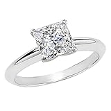 Dazzlingrock Collection GIA-zertifizierter 1,02 Karat (ctw) 14 Karat Diamant Solitärring Braut-Verlobungsring 1 Karat Weißgold Diamant, Weißgold, Diamant
