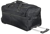 leichte XL Reisetasche 2 Rollen für Damen Herren 65 cm 70 Liter Trolley schwarz
