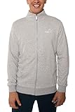 PUMA Sweatjacke Herren ohne Kapuze, Sportjacke, Trainingsjacke, Statement Deluxe Edition, Hellgrau, Größe L