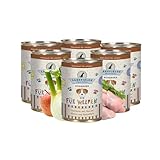 Lakefields Premium Welpenfutter Nass | Huhn 61% | 6 x 800g | Getreidefreies Hundefutter für Welpen | Natürliche Zutaten in Lebensmittelqualität | Karotten, Kartoffeln & Apfel | Schonend gegart
