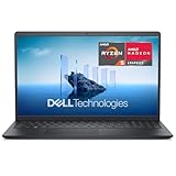 Dell 15 Laptop DC15255 15,6' FHD (1920 x 1080) 120Hz, AMD Ryzen 5 7520U, Radeon 610M Grafik, 8GB LPDDR5 RAM, 512GB SSD, Windows 11 Home, QWERTZ-Hintergrundbeleuchtete Tastatur – Schwarz