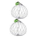 Yardwe 2 Stück Stahl draht krabbenfalle mit Flexiblem Mesh Langlebiger Krabbenfänger Wiederverwendbar und Leicht Einfache Anwendung für Effizientes Krabbenfangen im Zufällige Farbe