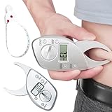MuscleForge® Digitaler Körperfettzange mit CR2032-Batterie und Körpermaßband, Körperfettmesser mit Maßband für den Körperumfang für Damen Herren