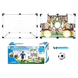 Kinder Fußballnetz,3 Höhenverstellbares Sportspielzeug Tornetz | Outdoor Sport Trainingsspiel - Für Außen Und Innen Hinterhof Spielplatz Rasen Training Übung Bewegung Und Wohnzimmer