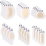 VEGCOO 24 Stück Blasenpflaster, Hydrokolloid Pflaster, Blasenpflaster Ferse, Gel Pflaster, Fersenkissen, Blasenprävention für Zehen und Finger, Vorfuß Ferse Fersenschutz und Schutzhaut