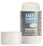 Salt Of the Earth Nachfüllbarer natürlicher Deo-Stick, Vetiver & Citrus - 100% natürlich, aluminiumfrei, vegan & lang anhaltender Schutz, geeignet für Frauen, Männer & Kinder Verbesserte Formel, 84 g