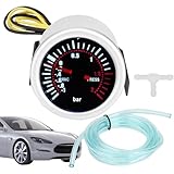 Digitales Messgerät für Manometer, Sensor-Kits für Ladedruckanzeige | LED-beleuchteter hochpräziser Boost-Sensor - Digitale Messgeräteanzeige 12V Kfz-Ersatzmessgerätesätze