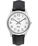 Timex Easy Reader Herren-Armbanduhr, Leder, 35 mm, Schwarz T20501