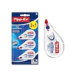 Tipp-Ex Korrekturroller Mini Pocket Mouse, 6m x 5mm, Ideal für das Büro, das Home Office oder die Schule, 2 +1 Stück (1er Pack)