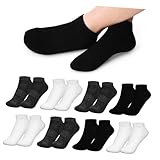 PartyKindom 9 Paare Herren Knöchelsocken Sportsocken Baumwolle Elastisch Rutschfest Kurz Sneaker Socken für Laufen Wandern Radfahren Täglicher Gebrauch Dunkelgrau Anthrazit