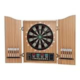 Dartscheibe Elektronisch Profi, Dartscheibe Steeldartscheibe mit 12 Dartpfeile aus Metall Dartautomat mit LCD-Bildschirm 27 Spiele&243 Variationen E Dartscheibe Elektronische Dartboard für 1-16 Spiele