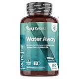 Water Away Kapseln - 11 in 1 Komplex für 3 Monate - Mit Apfelessig, Grüner Tee, Löwenzahn, Kalium, Paprika - 180 Entwässerungskapseln - Nur 2 Kapseln pro Tag - Vegan & Glutenfrei - WeightWorld