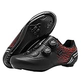Surwin Leopard Fahrradschuhe Herren Damen Rennrad, Rennradschuhe Unisex Mountainbike Schuhe Rennrad Schuhe Radsportschuhe Atmungsaktive Reitschuhe Bikeschuhe, GanzjäHrig Einsetzbar (Schwarz,41)