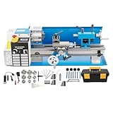 Mini-Metalldrehmaschine, Tisch-Metalldrehmaschine, 550 W, variable Geschwindigkeit, 2250 Metall, mit 3-Backenfutter