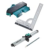 wolfcraft Geling Set Laminat- und Designboden einpassen I 6976000 I Komplettset aus Universalwinkel, Konturenlehre und Laminat-Einpasser I Set zum Einpassen von Böden