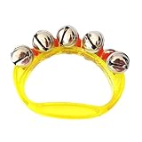KIXZSAZ Lustige und lehrreiche Handglocken für Kinder jeden Alters. Kunststoff Klingelrassel, Schlittenglocken, Baby Handklingelglocken, Geschenk , Gelb