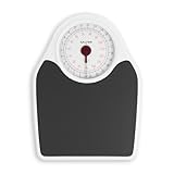 Salter 145 BKDR Personenwaage mechanisch - Analoge Körperwaage, Badezimmerwaage, max 150kg, Rutschfest, einfach ablesbare Anzeige, keine Batterien, Genaues Wiegen - kg/st/lbs, Zeitloses Retro-Design