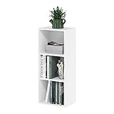 Furinno Luder 3-stufiges Bücherregal mit offenem Regal, Weiß