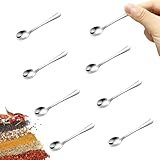 LunarCharm 8 Stück kleine Edelstahllöffel für Gewürzgläser, Minigröße, süße kleine Gewürzlöffel aus Edelstahl für Gewürze, Salz, Zucker, lustige kleine Schaufeln