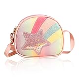 FOSDICK Kinder Umhängetasche Mädchen Kleine Handtaschen, Kinderhandtaschen, Handtasche Mädchen mit Verstellbare Schultergurt, Süße Crossbody Tasche Umhängetasche Kinder 3-10 Jahre