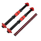 Hantelstangen Kurzhantelstange 3er-set,35cm Hantelstange+40cm Pleuelstange+4StückHantel Muttern passend für Hantelscheiben einem Durchmesser von 3cm Hantelgriff-Set mit Gewinde rutschfeste griffe