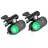 2 x Bissanzeiger, verbesserte empfindliche elektronische Angelalarm-Anzeige, Sound-Bisswarnglocke mit LED-Lichtern