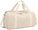 Sporttasche Kinder Schwimmtasche Jungen Damen mit Schuhfach und Nassfach Badetasche Teenager Kleine Reisetasche Fitnesstasche (Cord Pur Beige)