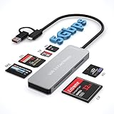 ​​6-in-1 USB3.0 SD Kartenleser – 5 Gbit/s Memory Stick Pro Duo-Adapter für TF/SD/MS/M2/XD/CF, USB&USB-C SD Card Reader für iPhone 16/15/Windows/Mac, XD Picture Card Reader Liest 5 Karten Gleichzeitig