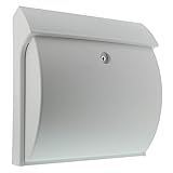 Burg-Wächter Briefkasten ohne Zeitungsfach ohne Namensschild, Hochwertiger Kunststoff, Einwurf-Format DIN C4, Inkl. 2 Schlüssel, Classico 4931 W, Weiß (ähnlich RAL 9003)
