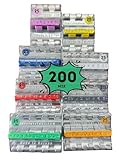 AF® - 200 Münzhülsen mannigfach | 25 Münzrollen für 2 euro, 1 euro, 50cent, 20cent, 10cent, 5 2 und 1 cent, 25 Münzrollen Kunststoff x 8 Münzen