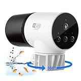 Automatische Fischfütterung - Futterautomat Aquarium, Etmury Automatisierte Futterspender, Feuchtigkeitsbeständig Zeitschaltuhr Fischfutter Futterspend mit USB-Ladekabel LCD Display für Fischtank