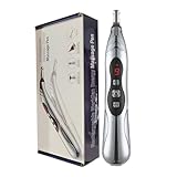 Meridian Massage Pen,Triggerpunkt Massagegerät - Stufenlos Einstellbare Intensität Elektrischer Muskelstimulator Tragbar & Wiederaufladbar Für Damen Herren Nacken Gesicht Füße Zu Hause Unterwegs