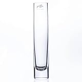 Glasvase Solifleur – H 25cm / Ø 5cm – Schlanke Single Flower Vase für Elegante Deko, transparente Blumenvase, minimalistische Tischvase für Blumenarrangements
