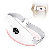 Perioden Wärmegürtel, Menstruations Wärmegürtel, Heizgürtel, Heizkissen Kabellos, 3 Temperaturstufen 3 Massagemodi zur Linderung von Menstruationsbeschwerden (weiß)