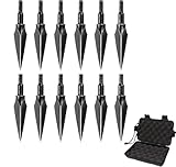 biubiusot 12Pcs Jagdspitzen Pfeilspitzen Klassische Tradition Breitköpfe 100 Kornjagd Pfeilspitzen Compound Bogen