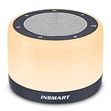 INSMART White Noise Machine Baby mit Nachtlicht, Einschlafhilfe Babys, Weißes Rauschen Sound Machine für Babys und Erwachsene, 8 Farben Nachtlicht, 32 Beruhigende Klänge für Schlaf, Stecker im Einsatz