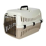 Kerbl Transportbox Expedion (Farbe creme/taupe, L x B x H 45 x 30 x 30 cm, max. Tiergewicht 10 kg, aus Kunststoff) 81346