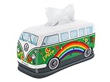 BRISA VW Collection - Volkswagen Neopren Kosmetik-Servietten-Spender-Papier-Taschentuch-Tissue-Box fürs Bad im T1 Bulli Bus Design (Peace/Grün)