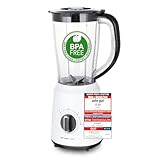 EMERIO Standmixer mit Crush Ice Funktion, 1.5l Behälter, 2 Geschwindigkeiten + Pulse Funktion, Messereinheit aus Edelstahl, Sicherheitsschalter, teilweise geschirrspülgeeignet, 500 Watt, BL-124816.7