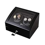 Uhrenbox für mechanische Uhren, 4 + 6 Uhrenbeweger, Karbonfaser, leiser Motor, 5 Rotationsmodi