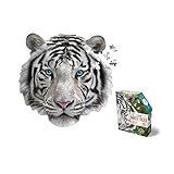 Madd Capp Shape Puzzle, Konturpuzzle weißer Tiger, 300 Teile, für Erwachsene und Kinder