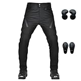 GEBIN Motorradhose Herren mit Protektoren, Wasserdicht und Atmungsaktiv Motorrad Biker Hosen Herren, Motorrad Cargohose mit Abnehmbaren Schutz für alle Jahreszeiten