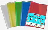 Brunnen Heftumschläge 5er Set für DIN A4 stabiler Schutz für Ihre Schulhefte, in 5 verschiedenen Farben Ideal für Schule, Studium und Büro Schutz und Organisation in einem