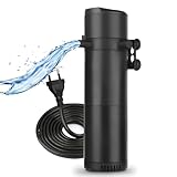 ITIY Aquarium Innenfilter für 50-200L Aquarien, Einstellbarer 12W 800L/H Aquariumfilter mit doppeltem Wasserauslass & Belüftung