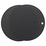 Hohopeti 2 Stück Pack Runde Silikon Napfunterlagen für Haustiere Hitzebeständige Wasserabweisende Futternapfmatte Kratzfeste Küchenunterlage für Katzen und Hunde