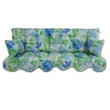 PATIO Hollywoodschaukel Auflage 180x50 cm Minorca Sitzpolster Rückenlehne 2 Seitenkissen Befestigungsschnüre Volant vorne