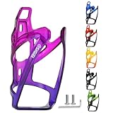 OSIGEI Flaschenhalter Fahrrad Aktualisierte Version Getränkehalter 35g Leichtgewicht Trinkflaschenhalter Farbverlaufen Getränkehalter Fahrrad für MTB und Rennräder (Blau Lila)