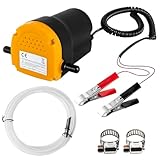 Behogan Ölabsaugpumpe Elektrisch, 12V 60W Dieselpumpe Ölpumpe, Ölpumpe Absaugpumpe, Dieselpumpe Kraftstoffpumpen, Absaugpumpe, Kraftstoff-Umfüllpumpe mit Rohren für Auto & Motorrad, LKW, Wohnmobil